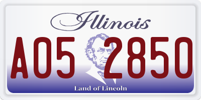 IL license plate A052850