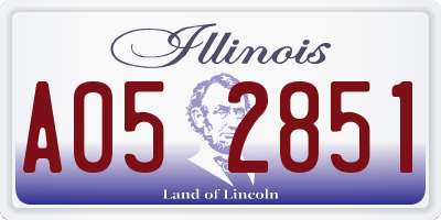 IL license plate A052851