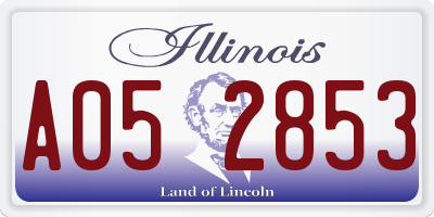 IL license plate A052853