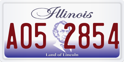 IL license plate A052854