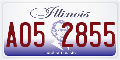 IL license plate A052855