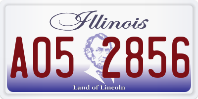 IL license plate A052856