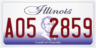 IL license plate A052859