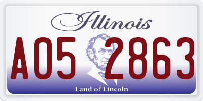 IL license plate A052863