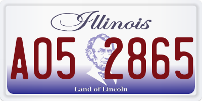 IL license plate A052865