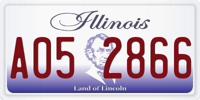 IL license plate A052866