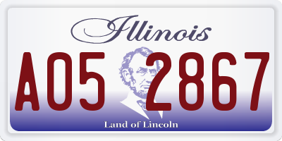 IL license plate A052867