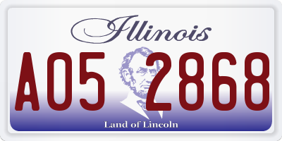 IL license plate A052868