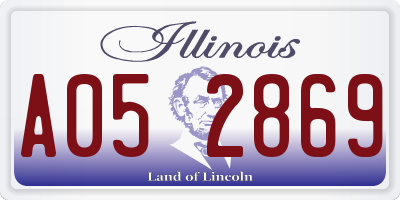 IL license plate A052869