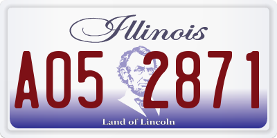 IL license plate A052871