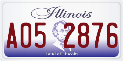 IL license plate A052876
