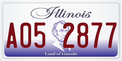 IL license plate A052877