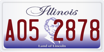 IL license plate A052878