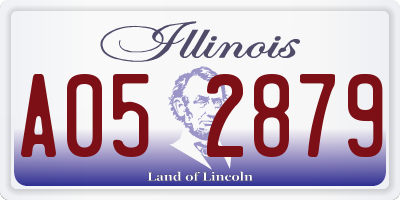IL license plate A052879