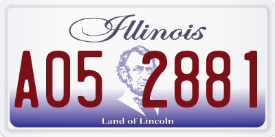 IL license plate A052881