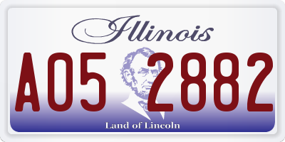 IL license plate A052882