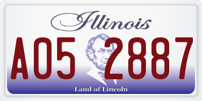 IL license plate A052887