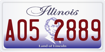 IL license plate A052889