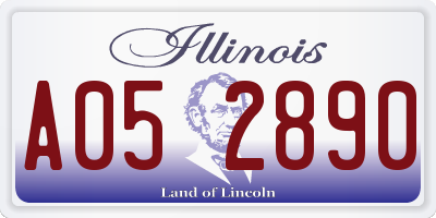 IL license plate A052890