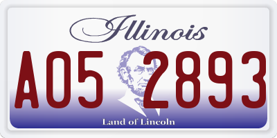 IL license plate A052893