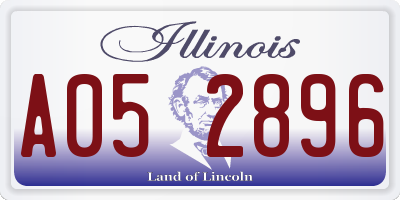 IL license plate A052896