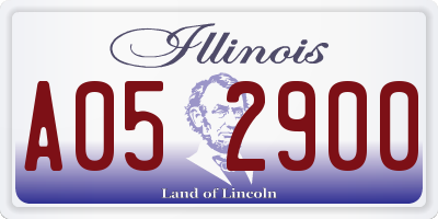 IL license plate A052900