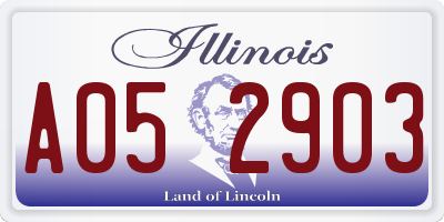 IL license plate A052903
