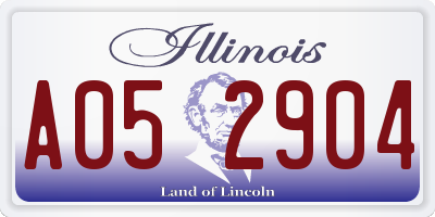 IL license plate A052904
