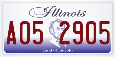 IL license plate A052905