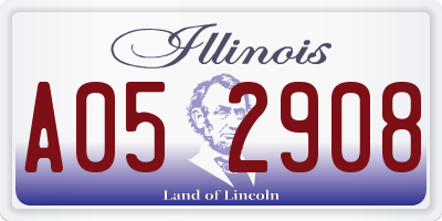 IL license plate A052908