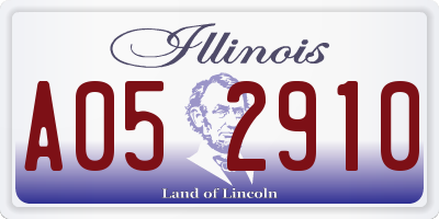 IL license plate A052910