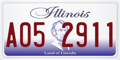 IL license plate A052911