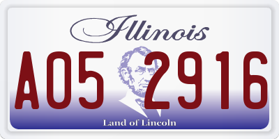 IL license plate A052916