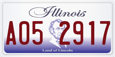 IL license plate A052917