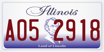 IL license plate A052918