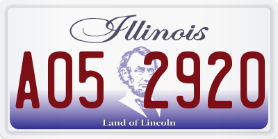 IL license plate A052920