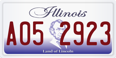 IL license plate A052923