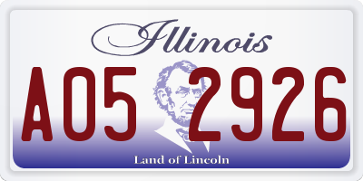 IL license plate A052926