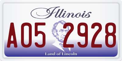 IL license plate A052928