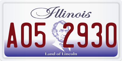 IL license plate A052930