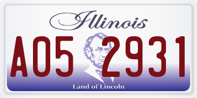 IL license plate A052931