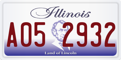 IL license plate A052932