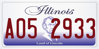 IL license plate A052933