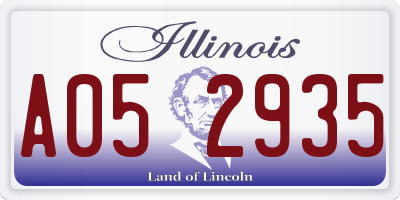 IL license plate A052935