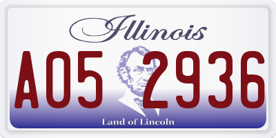 IL license plate A052936