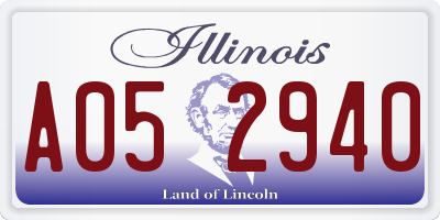 IL license plate A052940