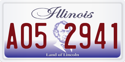 IL license plate A052941