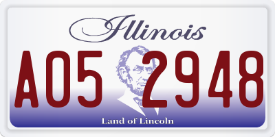 IL license plate A052948