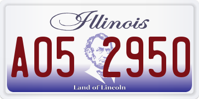 IL license plate A052950