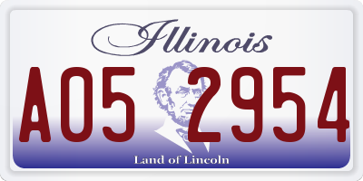 IL license plate A052954